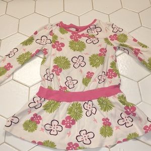 Tea Collection Floral Print wrap shirt dress 2T
